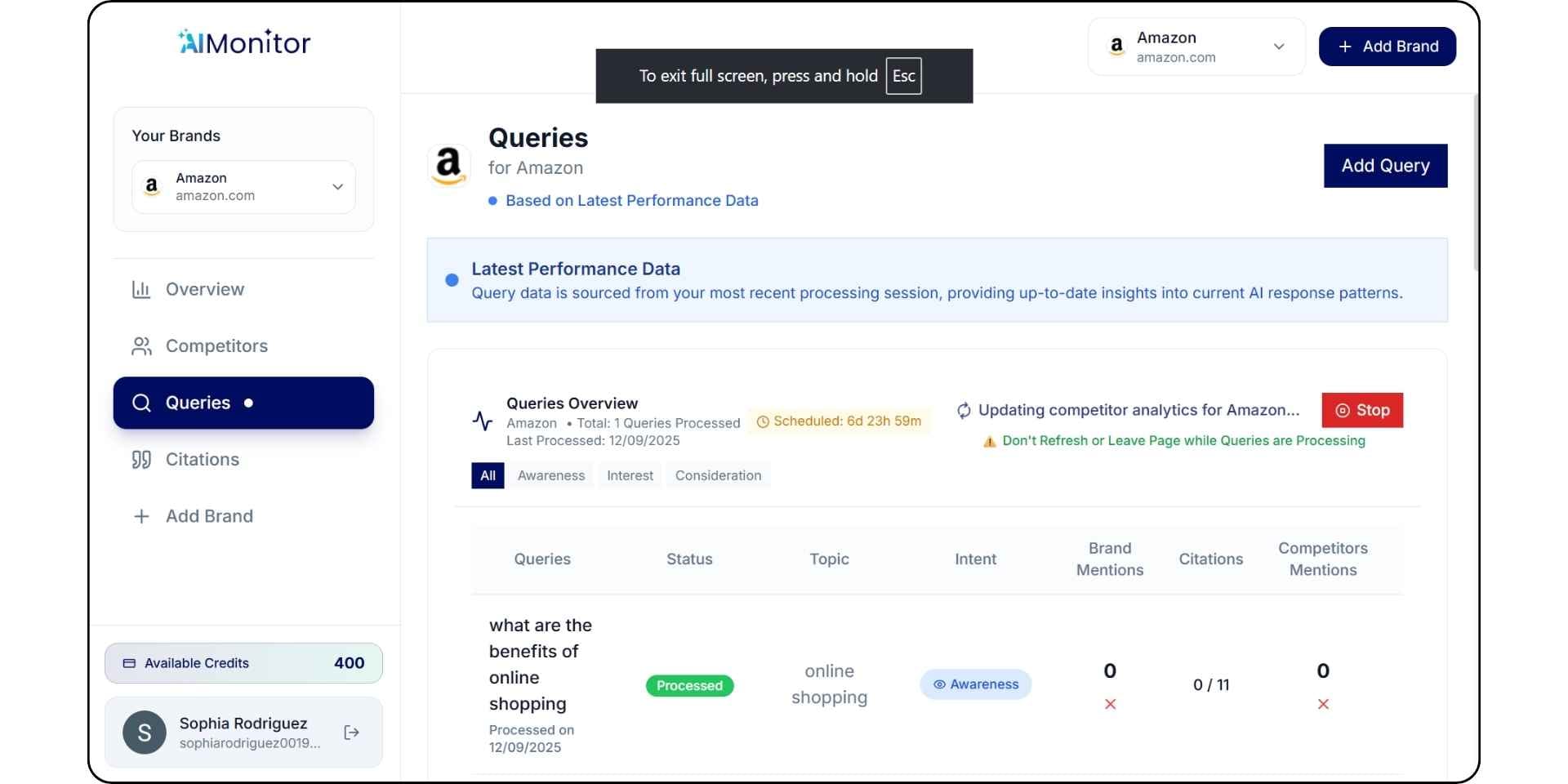 ai monitor dashboard