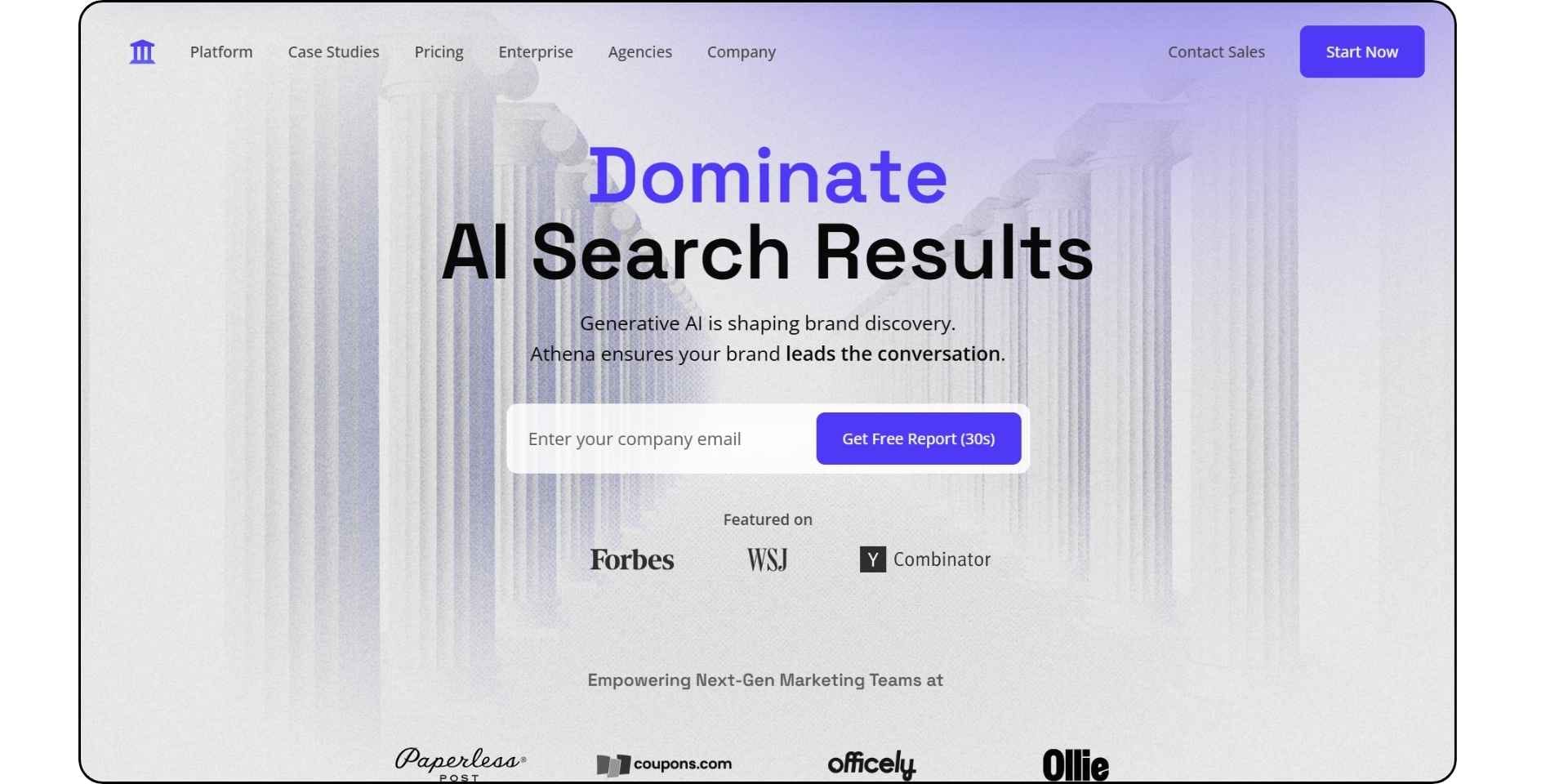athenahq homepage