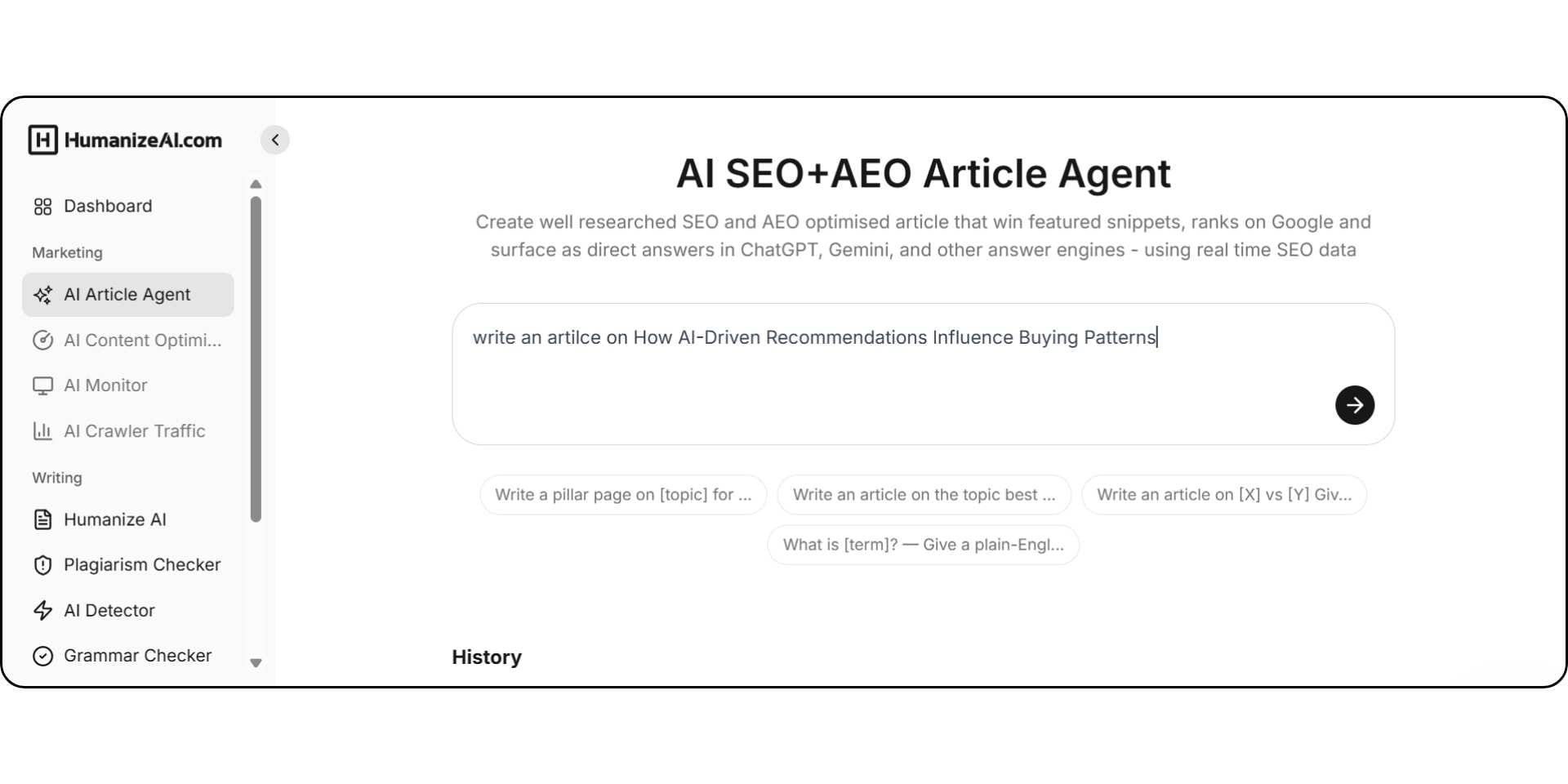Humanize AI Article Agent